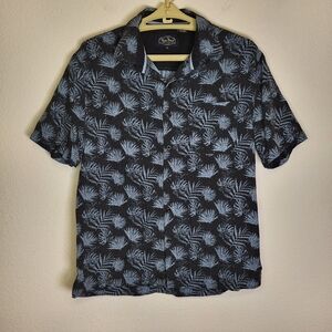 Nat Nast Silk & Cotton Short Sleeve Button Down Shirt size Medium